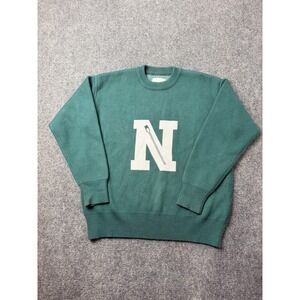 Mens‎ Sweater Ngoarmy Green N Logo Crewneck Knit Pullover, Size XS Fits like S–M